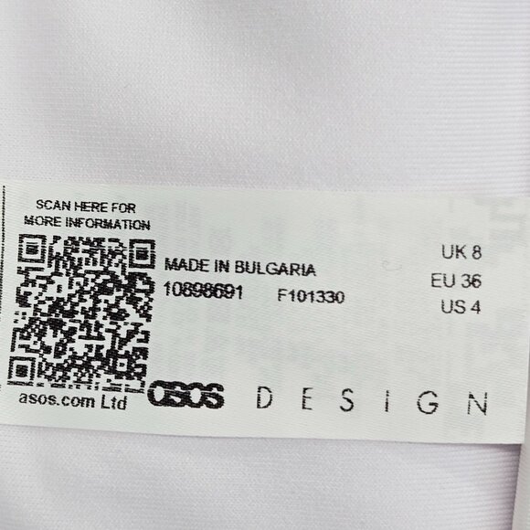 NEW ASOS DESIGN MIX & MATCH WHITE HIGH LEG HIGH WAIST BIKINI BOTTOM SIZE 4 - Picture 4 of 6